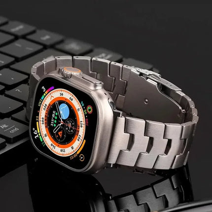 Correa de acero inoxidable TitaniumTouch para Apple Watch