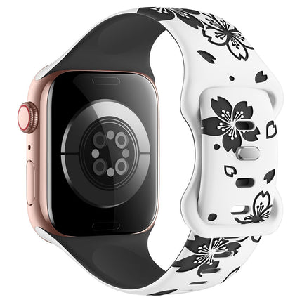 Correa de silicona floral para Apple Watch