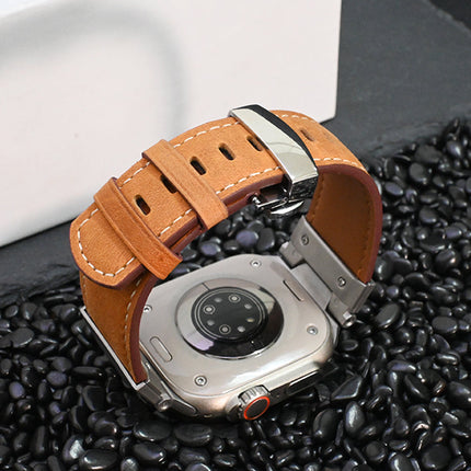 Correa de cuero genuino para Apple Watch Odyssey