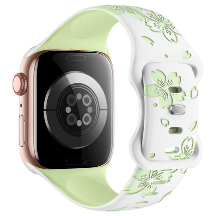 Correa de silicona floral para Apple Watch