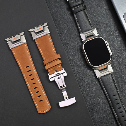 Correa de cuero genuino para Apple Watch Odyssey