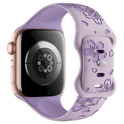 Correa de silicona floral para Apple Watch