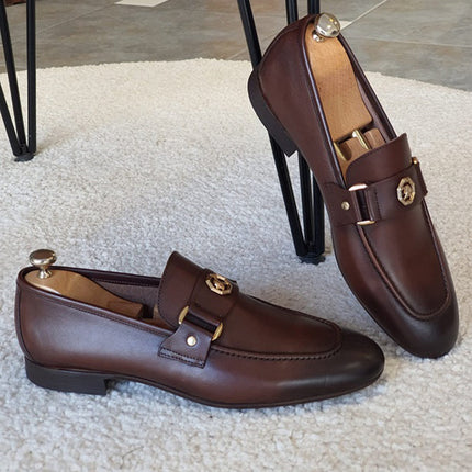 Mocasines de piel auténtica italiana de Milán