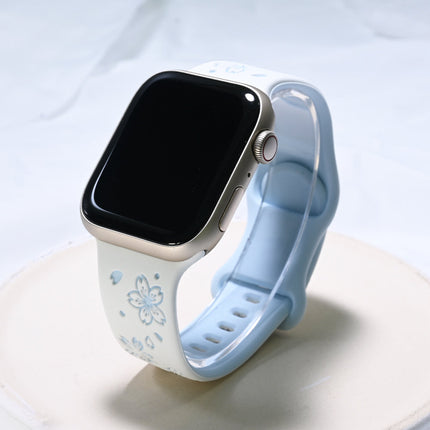 Correa de silicona floral para Apple Watch