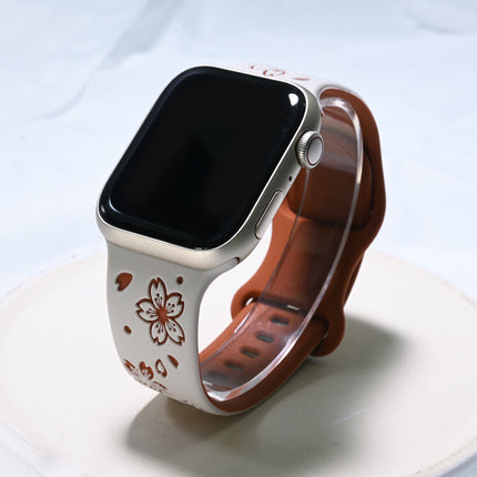 Correa de silicona floral para Apple Watch