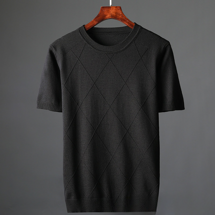 Camiseta de punto con cuadrícula Marquee