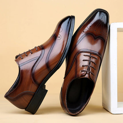 Zapatos de vestir brogue de cuero Lucas