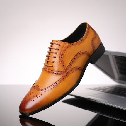 Zapatos de vestir brogue de cuero Oxford