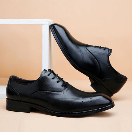Zapatos de vestir brogue de cuero Lucas