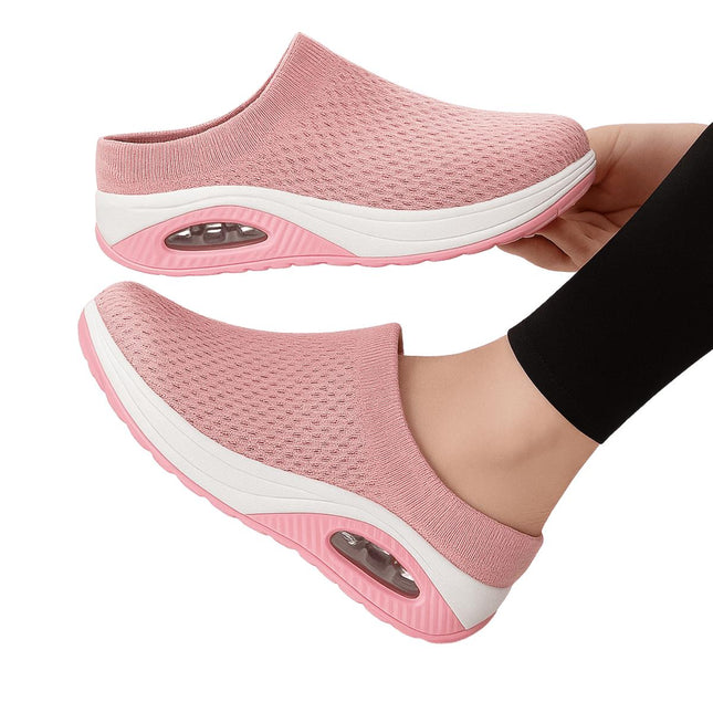 Zapatillas Luisa ergonómicas para mujer en color rosa, diseño antideslizante, ideales para aliviar el dolor de pies.