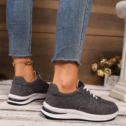Zapatillas mujer indigo denim estilo casual 2025, suela cómoda, ideales uso diario, público femenino.