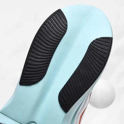 Suela zapatillas running ultralivianas 2025 azul celeste con amortiguación profesional, para hombres activos.