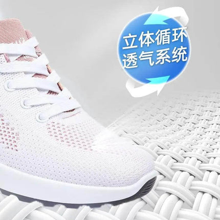Zapatillas blancas veraniegas transpirables para correr, suela anti-impacto, diseño ergonómico, unisex.