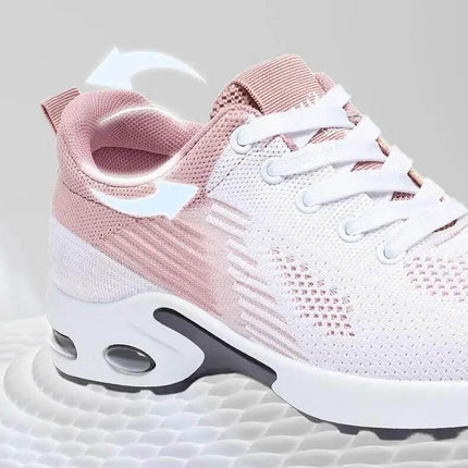 Zapatillas de verano para correr rosas, transpirables, con suela anti-impacto, diseño ergonómico para alivio del dolor de pies.
