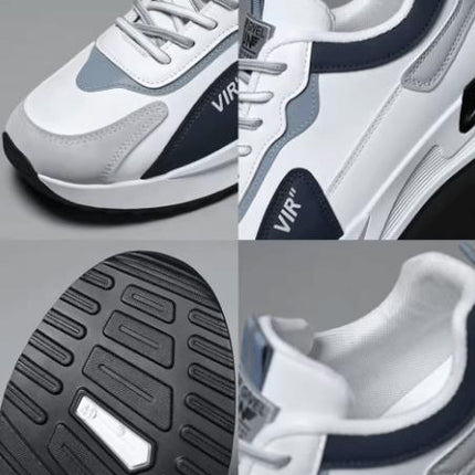 Zapatillas Urban Flow Hombre blancas y azules, diseño único, suela antideslizante, estilo urbano, máximo confort.