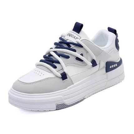 Zapatilla Golden Mujer Confort Gel color blanco con detalles azul oscuro, ideal para soporte ergonómico.